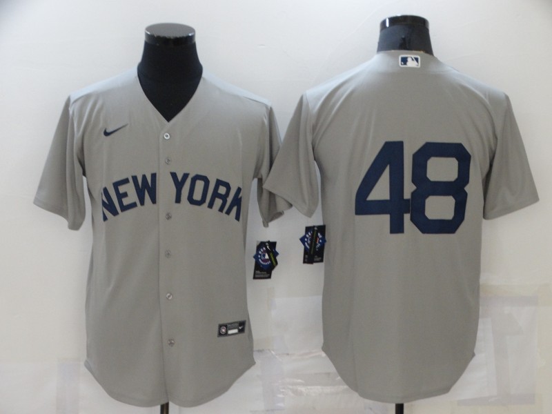 Men's New York Yankees Anthony Rizzo #48 Gray Name Jersey